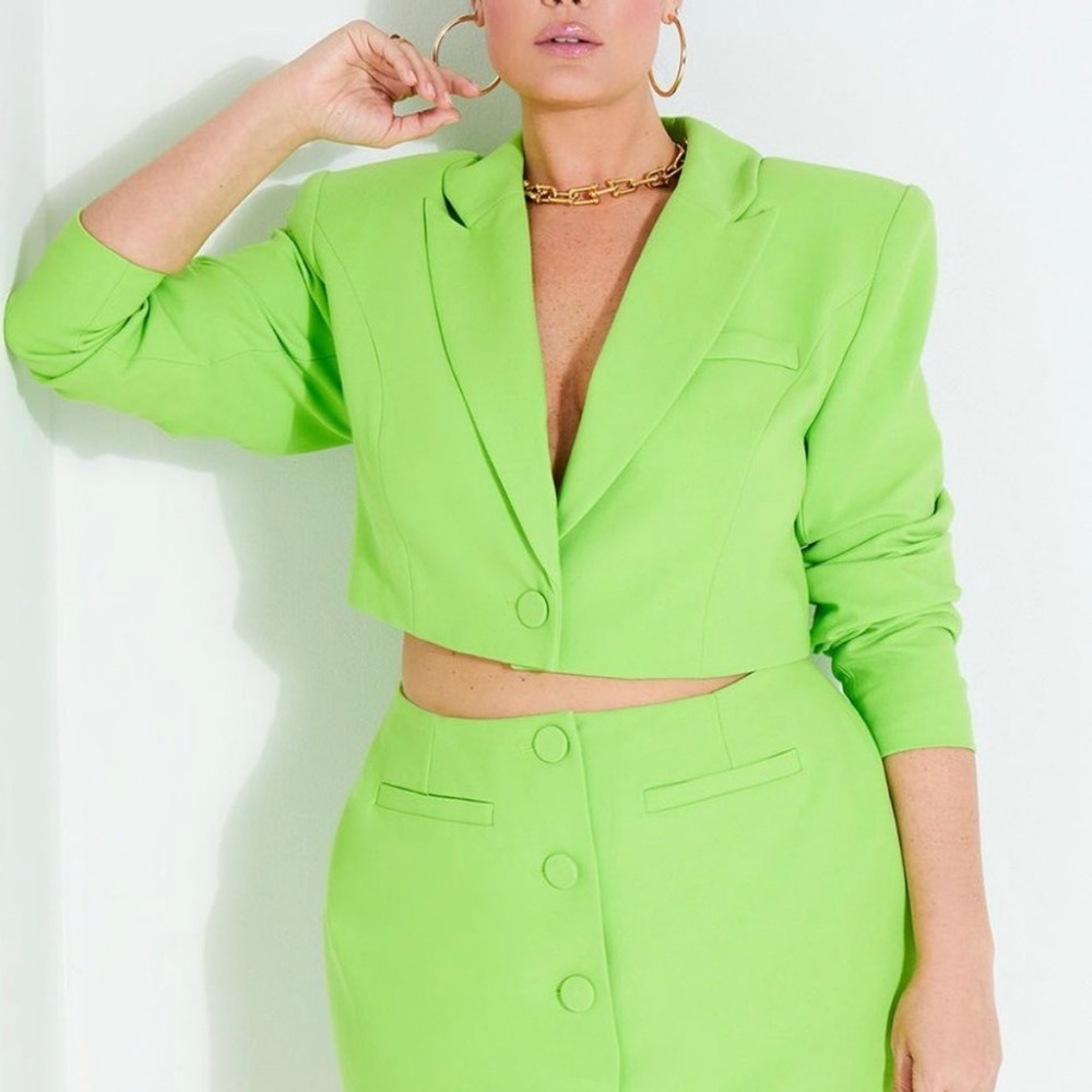 Open front like green blazer dress